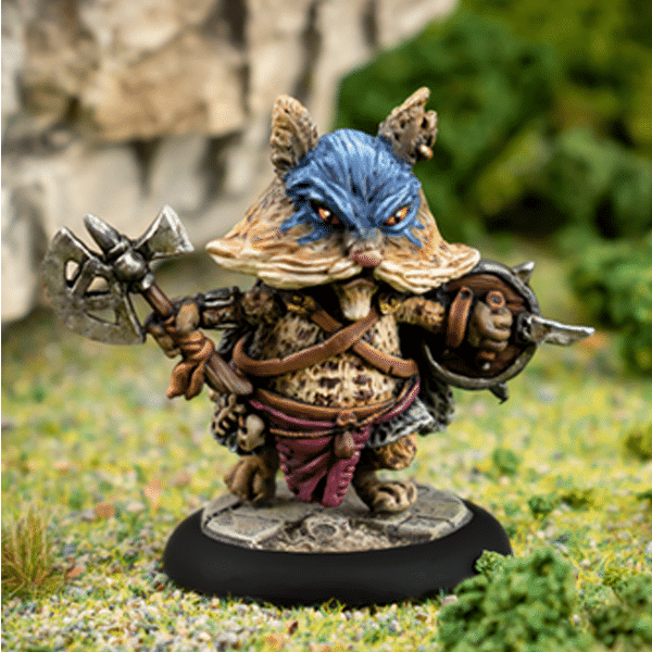 Mowwgaar The Barbarian - Cats Of Crumptown - Nightfolk cat miniature by Northumbrian Tin Soldier 