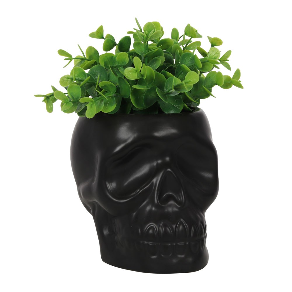 Gothic Garden Skull Pot