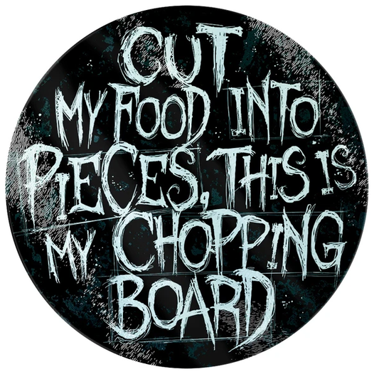 black glass chopping board with ...