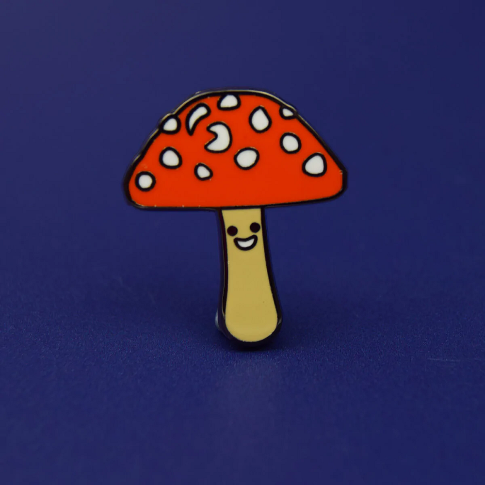 Cute Toadstool Enamel Pin Badge