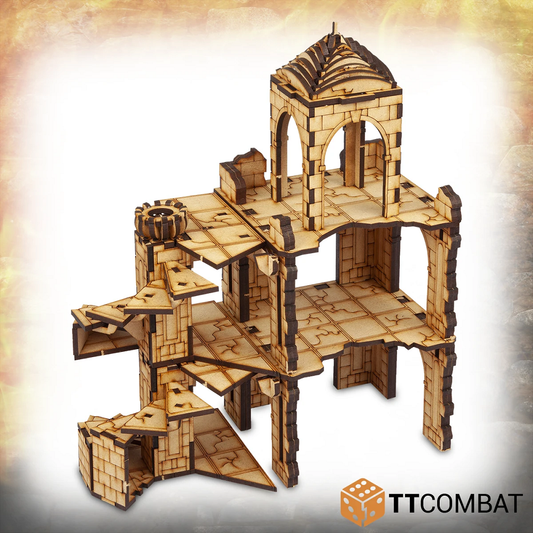  a wonderful roof on its top section and spiral staircases this MDF kit from TT Combat can be built in a variety of ways to suit your tabletop gaming needs