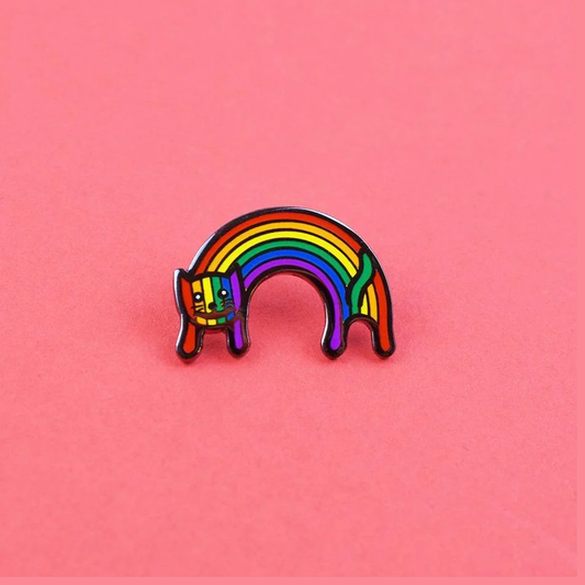 Rainbow Cat Enamel Pin Badge