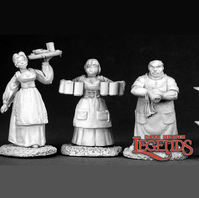 Reaper Miniatures 02583 Townsfolk I sculpted by Bobby Jackson for the dark heaven legends range. 