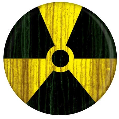 Radioactive badge, featuring the...