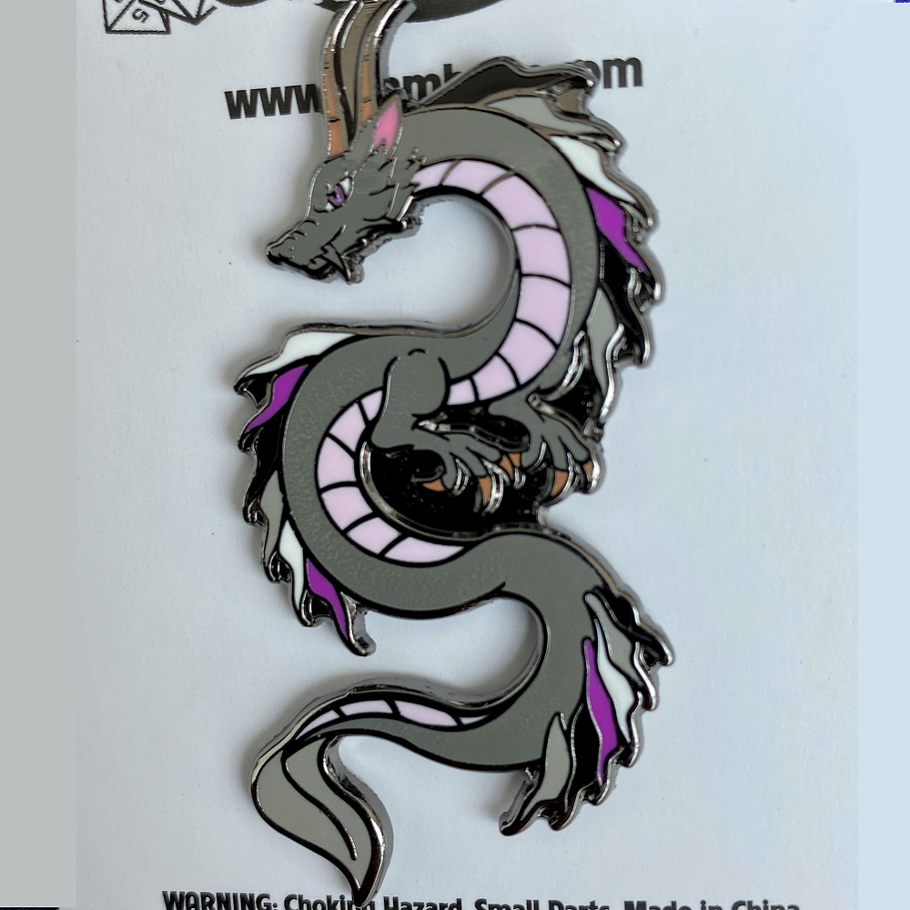 Asexual Dragon Pride Pin Badge