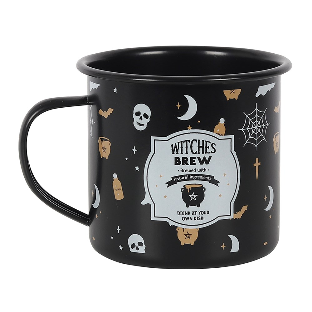 Witches Brew Enamel Mug - Black