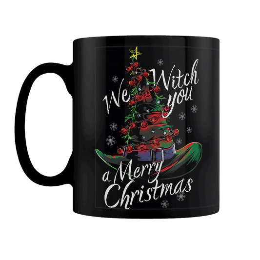 We Witch You A Merry Christmas Black Mug