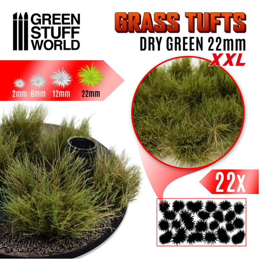 XXL Dry Green Grass Tufts