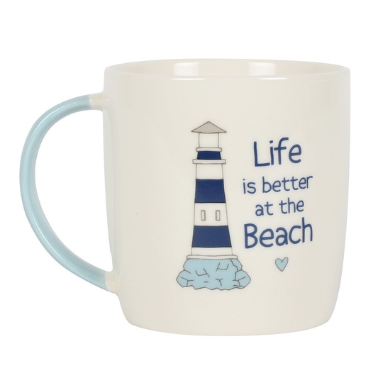 A pretty nautical themed mug wit...