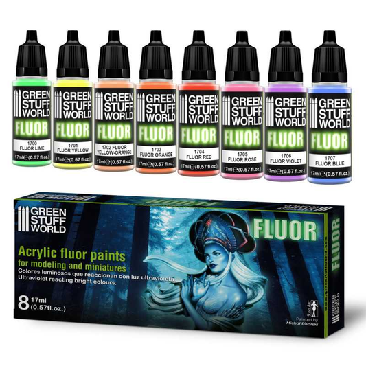 Fluor Paints Set -9353-  Green S...