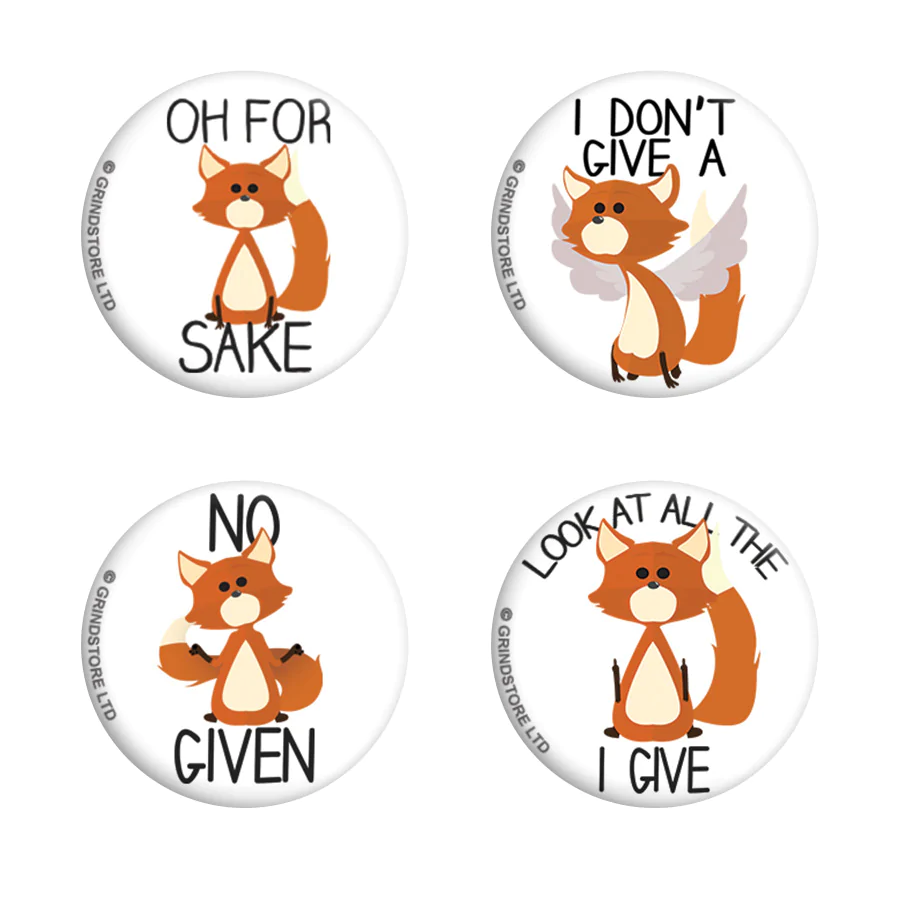 Oh For Fox Sake Badge Pack Of 4