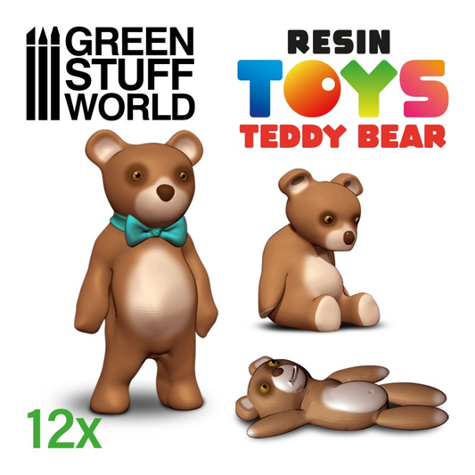 Teddy Bear Resin Set - Green Stu...