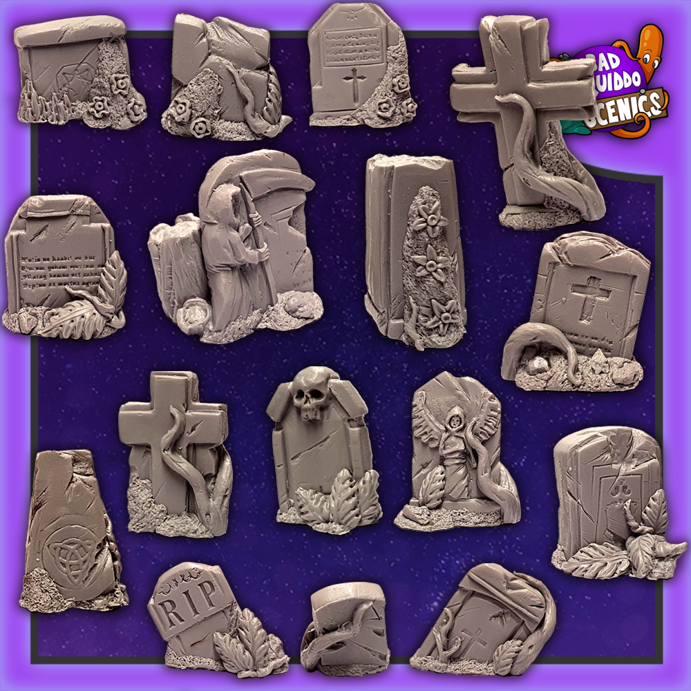 Overgrown Tombstones set B by Bad Squiddo Games