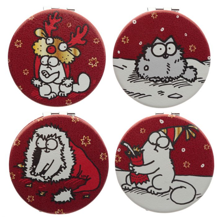 Simon's Cat Christmas Compact Mirror