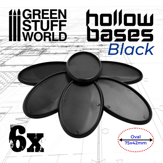 Hollow Plastic Bases - Oval 75x4...