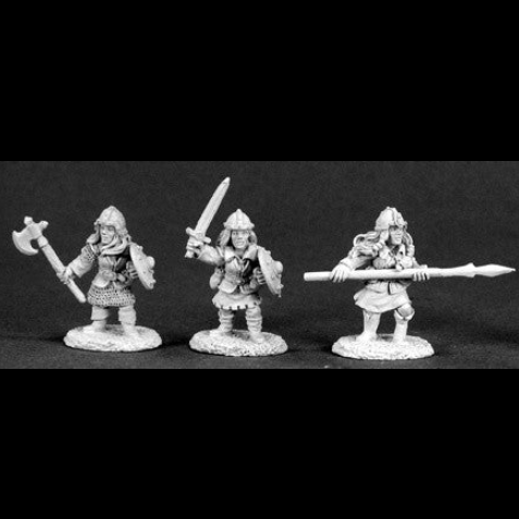 Reaper Miniatures 03306: Dark Heaven Legends Classics, Female Dwarves sculpted by Sandra Garrity for your hobby needs.