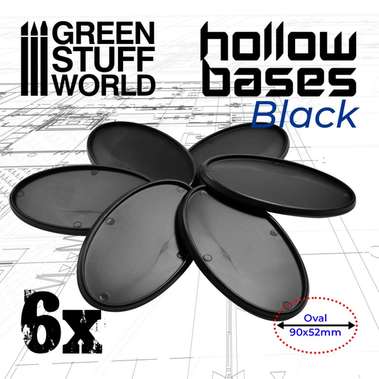 Hollow Plastic Bases - Oval 90x5...