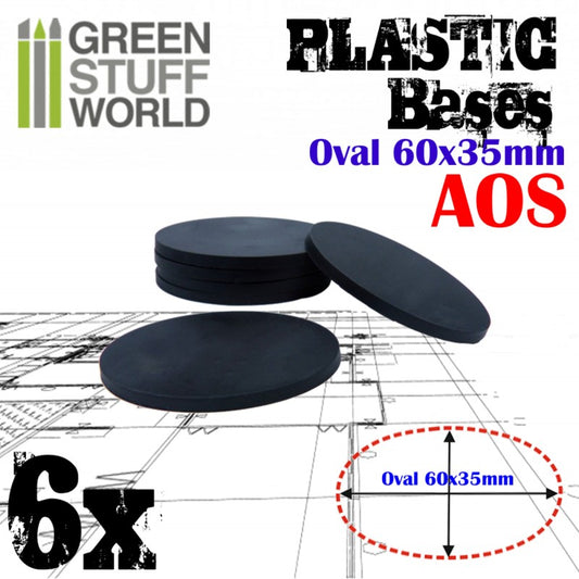 Plastic Bases - Oval Pill 60x35m...