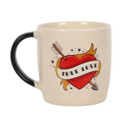 True Love Heart Tattoo Style Mug