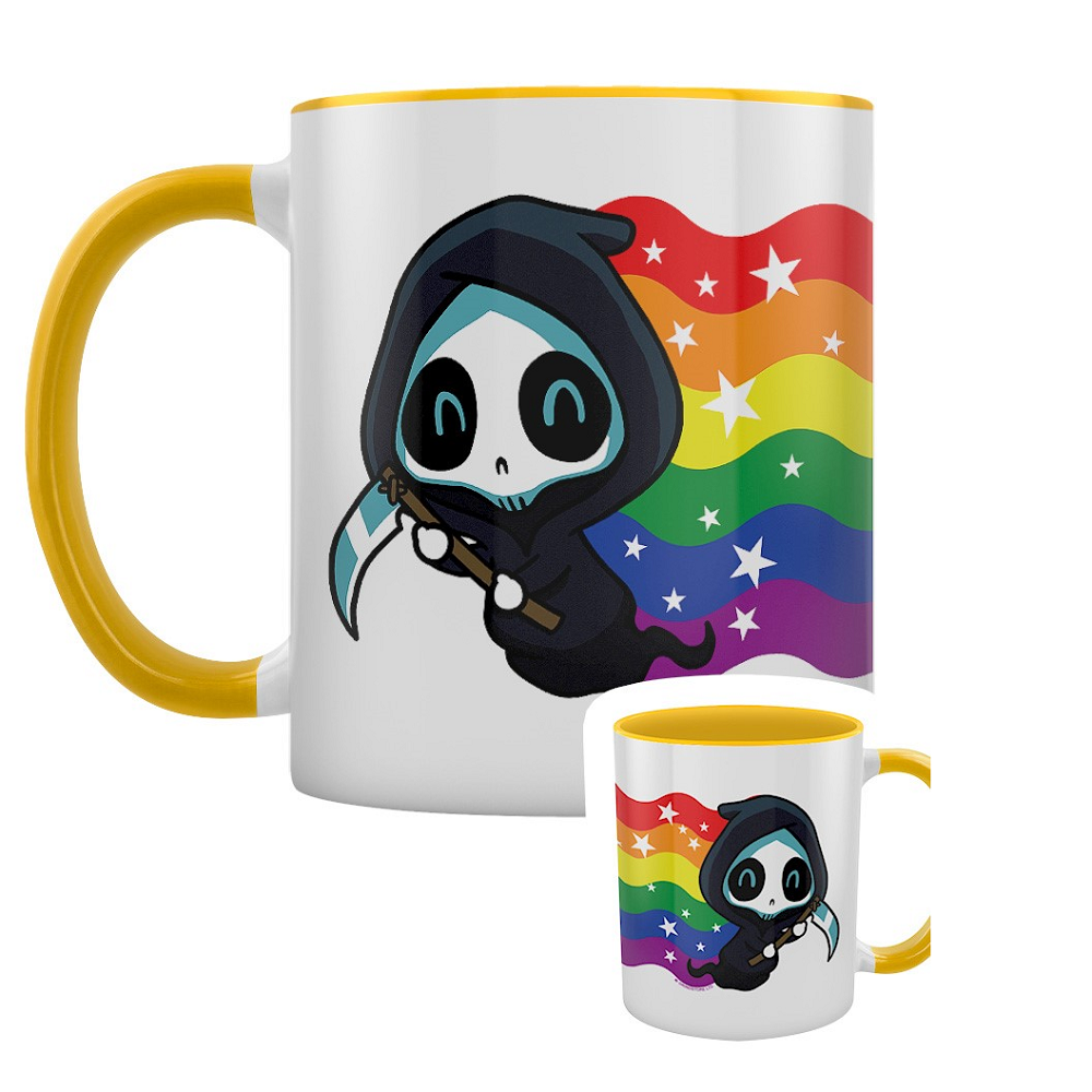 Rainbow Reaper Waves Yellow Inner Mug