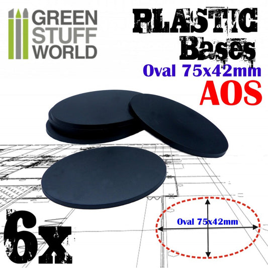 Plastic Bases - Oval Pill 75x42m...