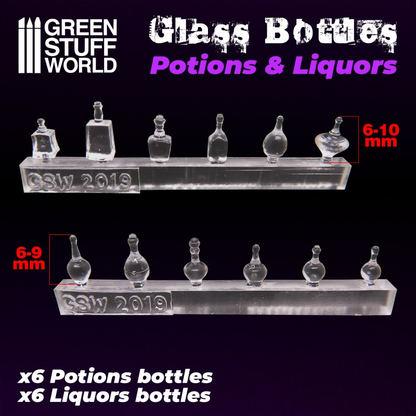 Transparent resin potion and liquor bottles by Green Stuff World