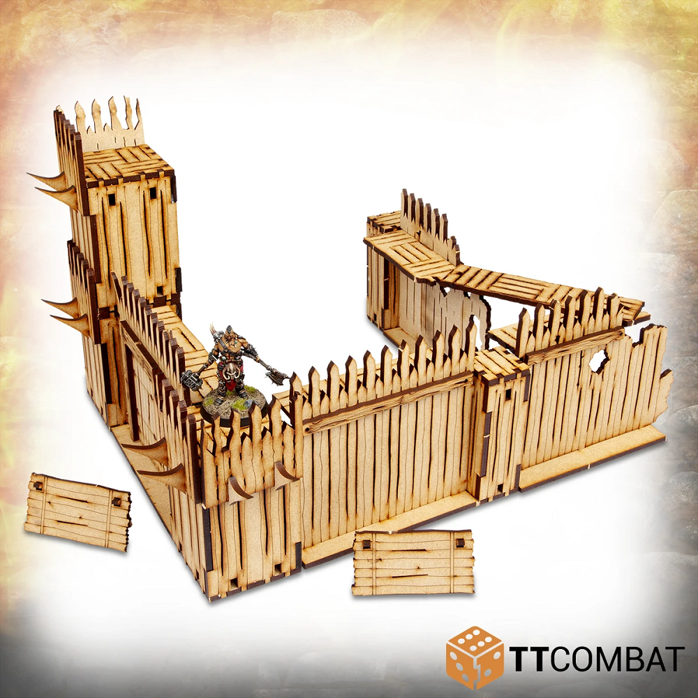 Palisade Walls Savage Domain MDF scenery by TT Combat