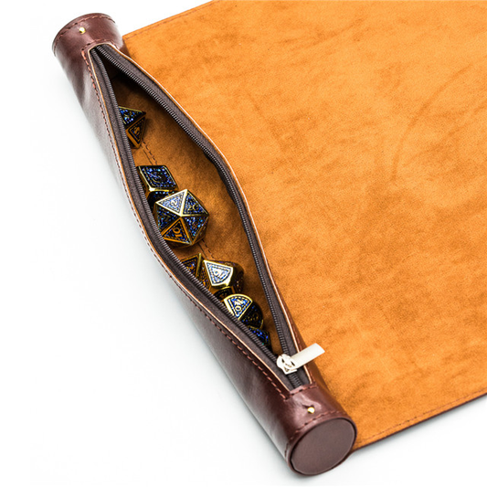 Black Rolled Dice Mat - Leather ...