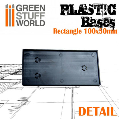 Plastic Base Rectangle 100x50mm -9834- Green Stuff World