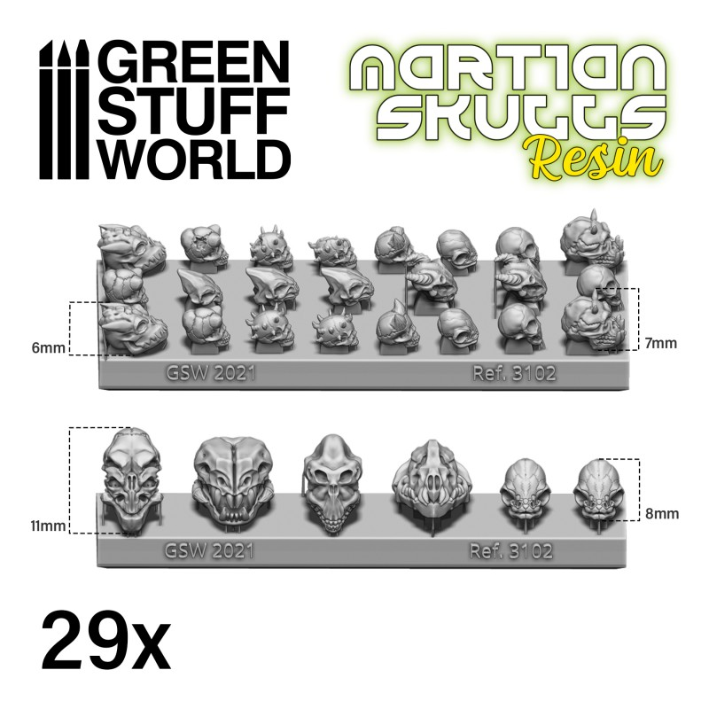 Martian Alien Resin Skulls by  Green Stuff World 