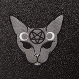 Gothic Cat Iron On Patch