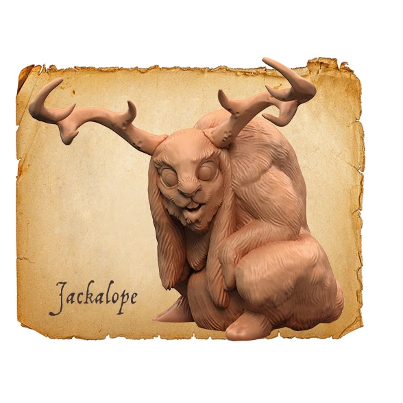 Moonstone Jackalope miniature 