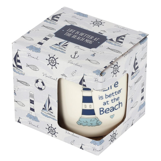 A pretty nautical themed mug wit...