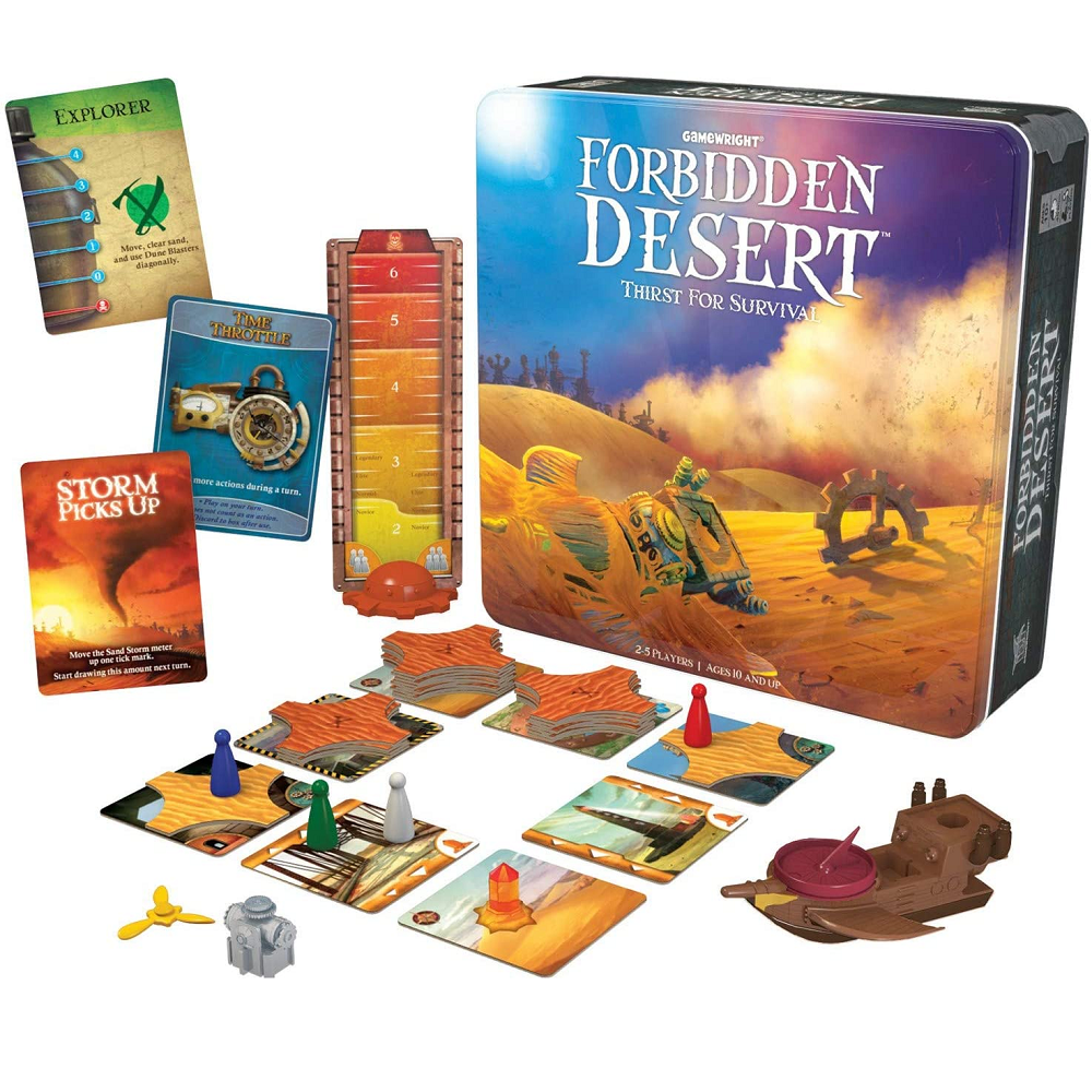 Forbidden Desert game set up