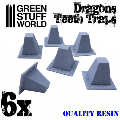 Resin Dragon Teeth Tank Traps by Green Stuff World