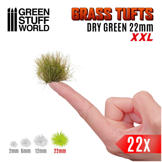 XXL Dry Green Grass Tufts