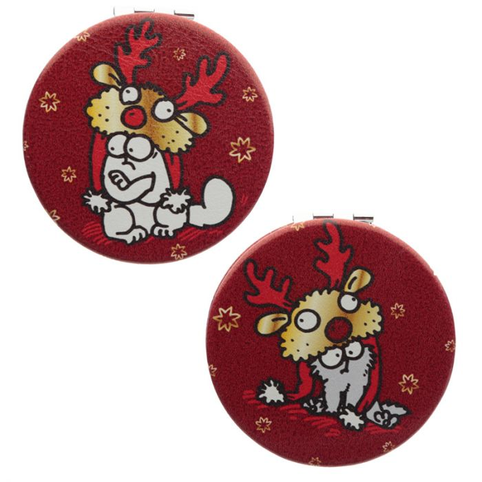 Simon's Cat Christmas Compact Mirror