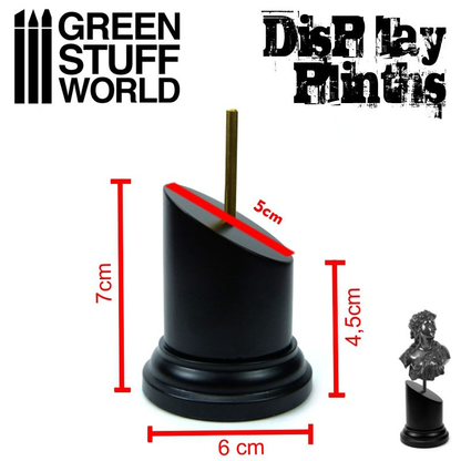 5cm Black Tapered Round Bust Plinth - Green Stuff World