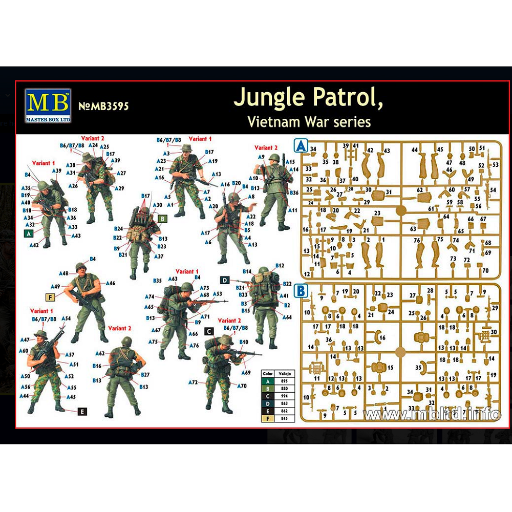 Jungle Patrol Vietnam War Series - 1:35 - Master Box