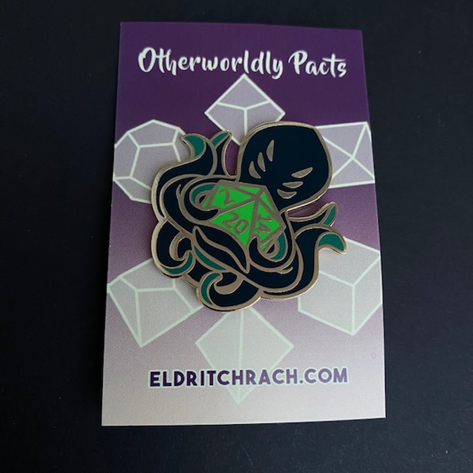 Otherworldly Pacts Green D20 Pin...