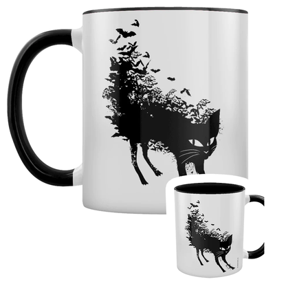 Bat Cat Black Inner 2-Tone Mug