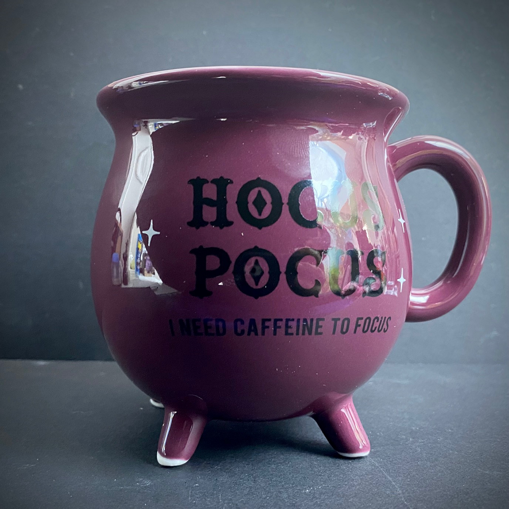 Hocus Pocus I Need Caffeine To Focus Cauldron Mug