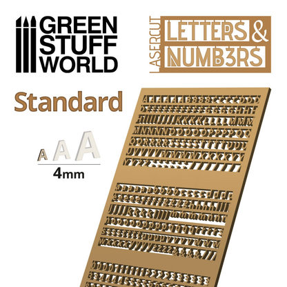 Green Stuff World Standard 4mm Letters and Numbers 