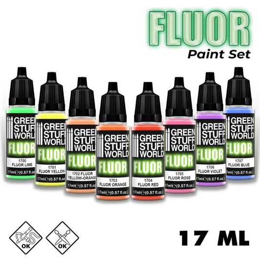 Fluor Paints Set -9353-  Green S...