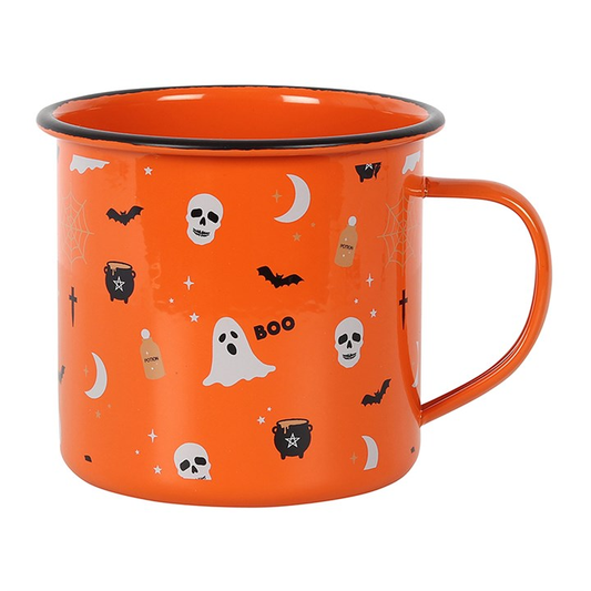 Halloween Print Enamel Mug