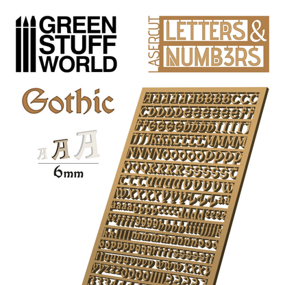 Green stuff world Gothic 6mm Letters and Numbers