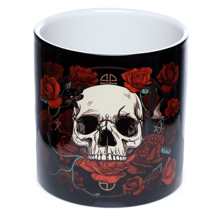 Large Planter - Skulls & Roses