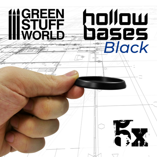 Hollow Black Plastic Bases - Rou...