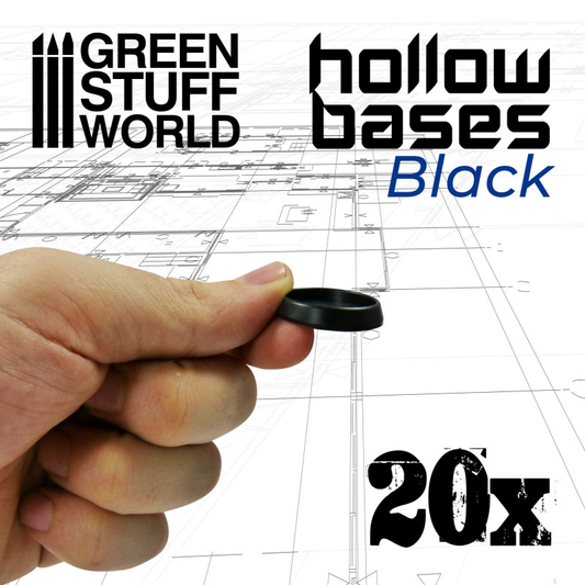 Hollow Black Plastic Bases - Rou...