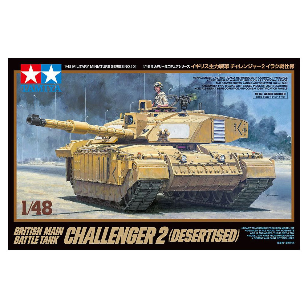 Desertised Challenger 2 British Main Battle Tank - Tamiya 1/48 Scale